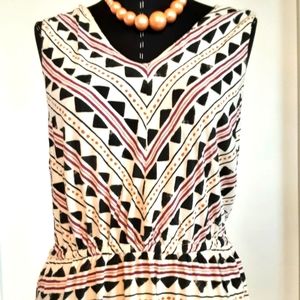 Lucky Brand Graphic Maxi Dress